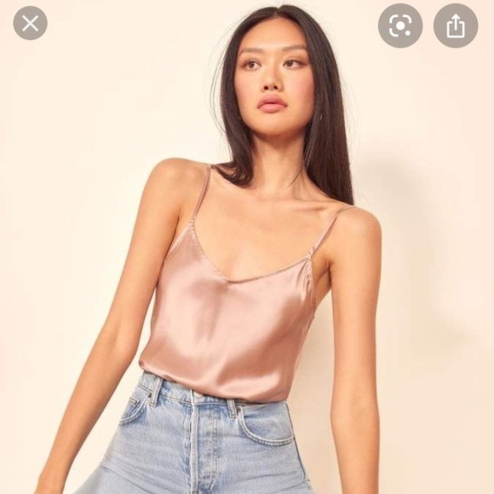 Reformation Teddy Top in Blush